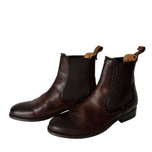FRYE Brown Leather Booties Chelsea Pull On Ankle Boots Women’s Size 7B